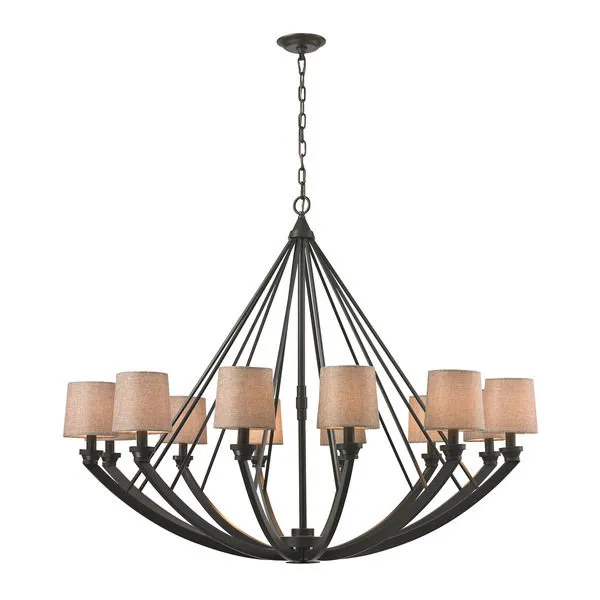 Product Image 1 for Morrison 12 Light Chandelier In Oil Rubbed Bronze from Elk Lighting