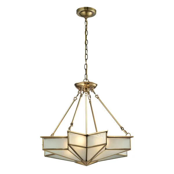 Product Image 1 for Decostar Collection 4 Light Pendant In Brushed Brass from Elk Lighting