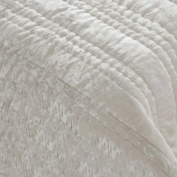 Product Image 2 for Seville Velvet Fabric Oyster Gray Quilt from Classic Home Furnishings