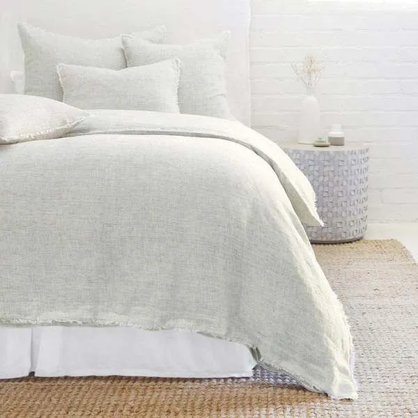 Product Image 1 for Logan Olive Linen Twin Duvet Cover from Pom Pom at Home