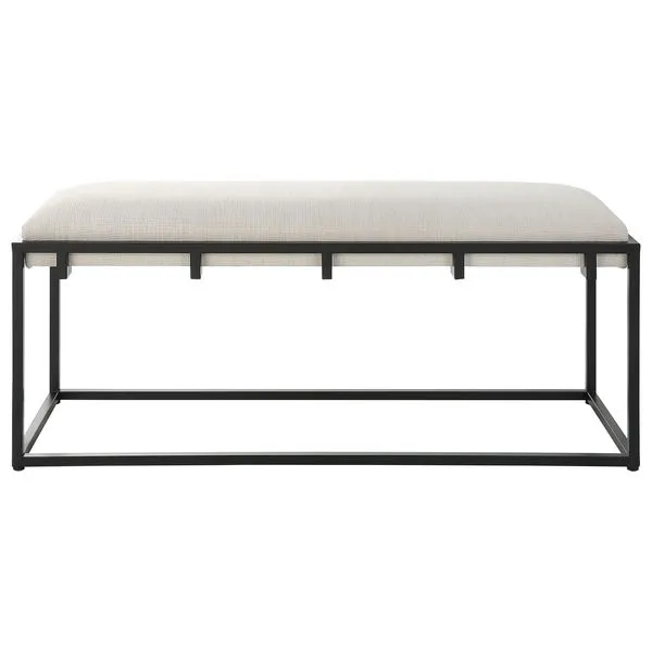 Product Image 2 for Paradox Iron & Fabric Bench from Uttermost