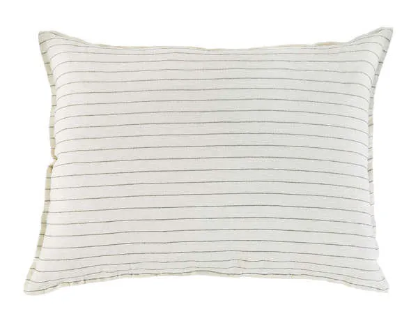 Product Image 1 for Blake Striped Linen Standard Sham - Cream / Grey from Pom Pom at Home
