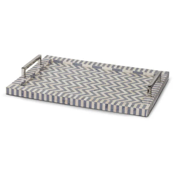 Product Image 1 for Chevron Tray (Grey) from Regina Andrew Design
