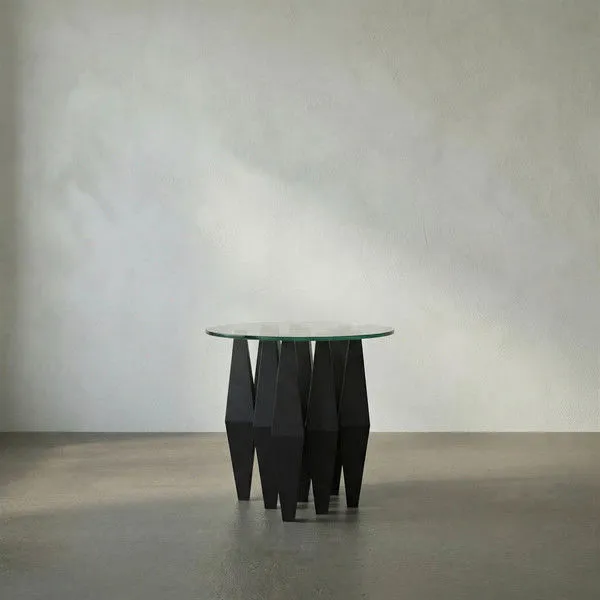 Product Image 1 for Soldier Glass Top Side Table from Noir