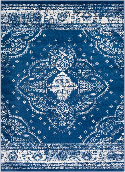 Product Image 2 for Chester Dark Blue/ White Rug from Surya