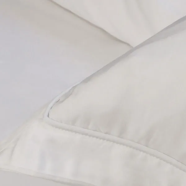 Sheena Bamboo Sateen Euro Sham in crisp white with smooth fabric and simple stitched border