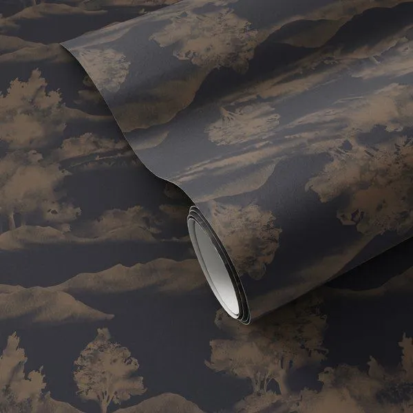 Product Image 1 for Abundance Black and Tan Wallpaper from Four Hands