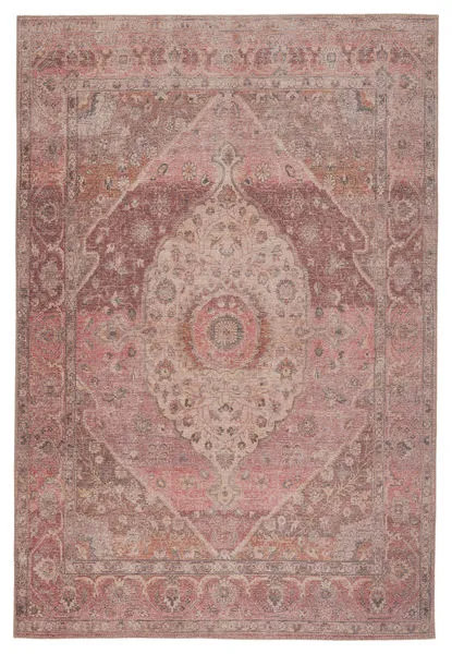 Product Image 3 for Ozan Medallion Pink/ Burgundy Rug from Jaipur