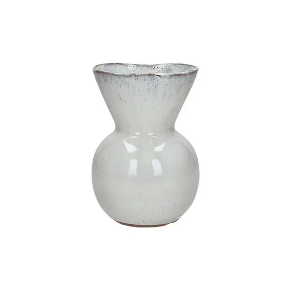 Product Image 1 for Poppy Vase Earthenware White Dia 5.1" from BIDKHome