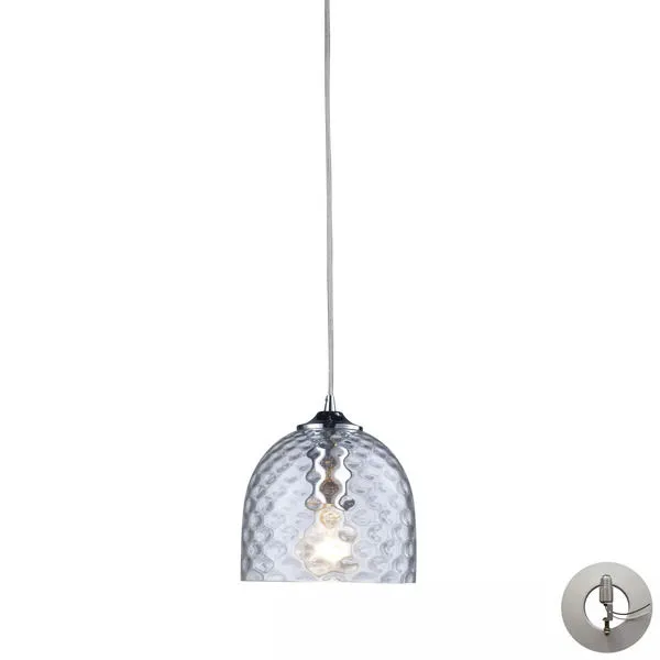 Product Image 1 for Viva 1 Light Clear Pendant In Satin Nickel With Adapter Kit from Elk Lighting