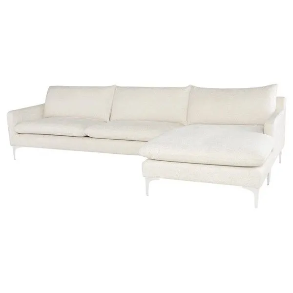 Product Image 1 for Anders Coconut White Chaise Lounge Sectional from Nuevo