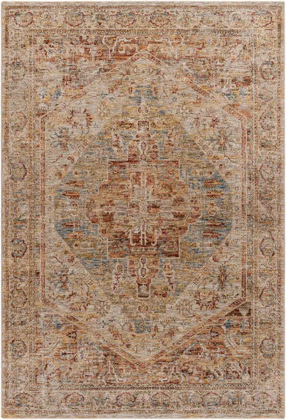 Product Image 1 for Naila Vintage-Inspired Woven Rust / Teal Rug - 2'7" x 10' from Surya