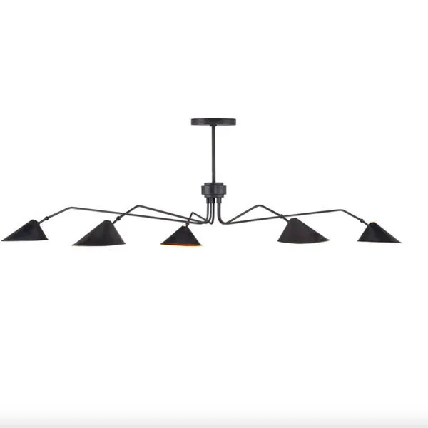 Product Image 5 for Serpa Black Chandelier from Currey & Company
