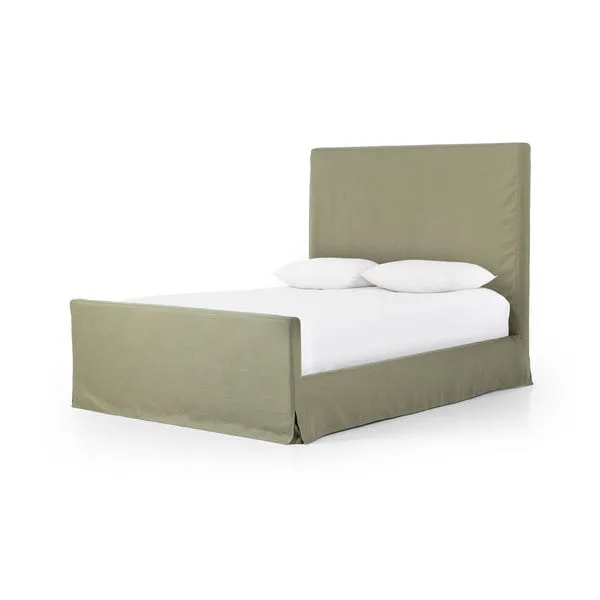 Product Image 1 for Daphne Brussels Khaki Slipcover King Bed from Four Hands