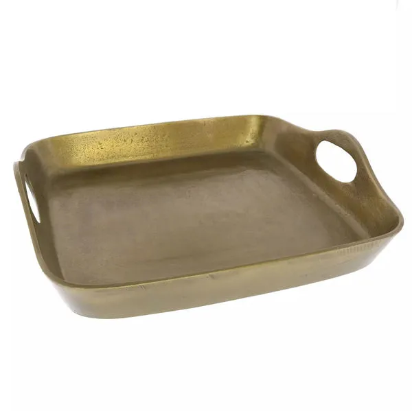 Product Image 1 for Mackenzie Square Tray   Brass from Homart