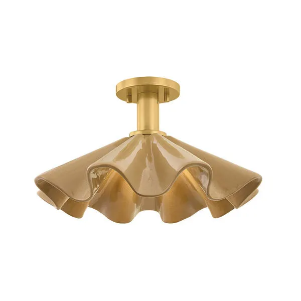 Product Image 1 for Libertyville Aged Brass Semi Flush from Hudson Valley