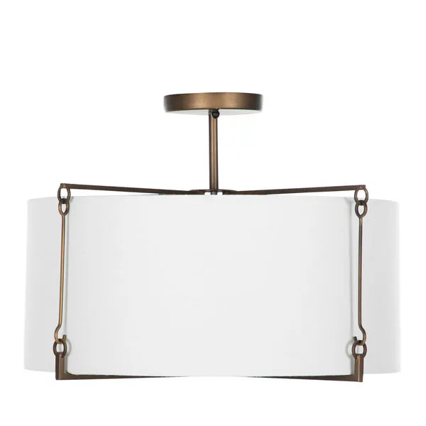 Product Image 1 for Theresa Matte Bronze Semi-Flush Mount from Gabby