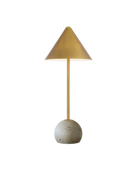 Product Image 1 for Journey Natural & Brass Cordless Table Lamp from Currey & Company