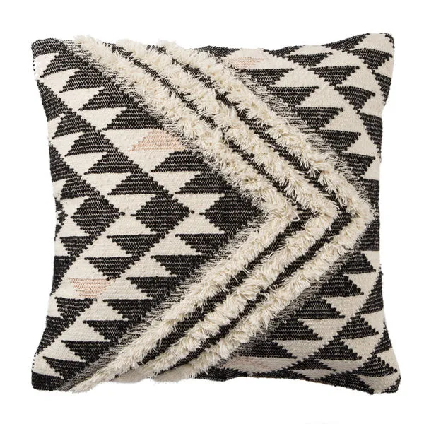 Product Image 3 for Nikki Chu by Jaipur Living Nomadic Chevron Cream/ Black Poly Fill Floor Pillow 32 inch from Jaipur