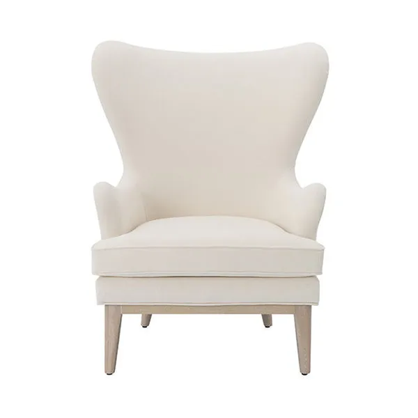 Product Image 3 for Frisco Wing Chair - Ivory from Worlds Away