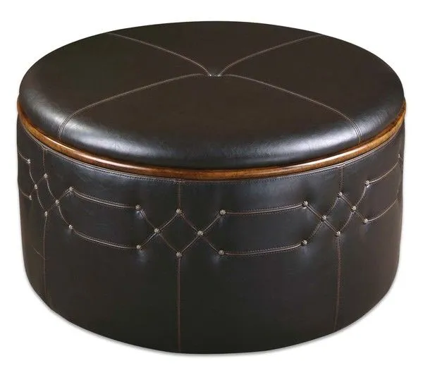 Product Image 2 for Uttermost Brunner Round Storage Ottoman from Uttermost