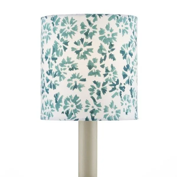Product Image 1 for Block-Print Green Drum Chandelier Shade from Currey & Company