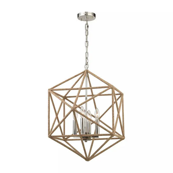 Product Image 1 for Exitor 4 Light Chandelier In Polished Nickel from Elk Lighting
