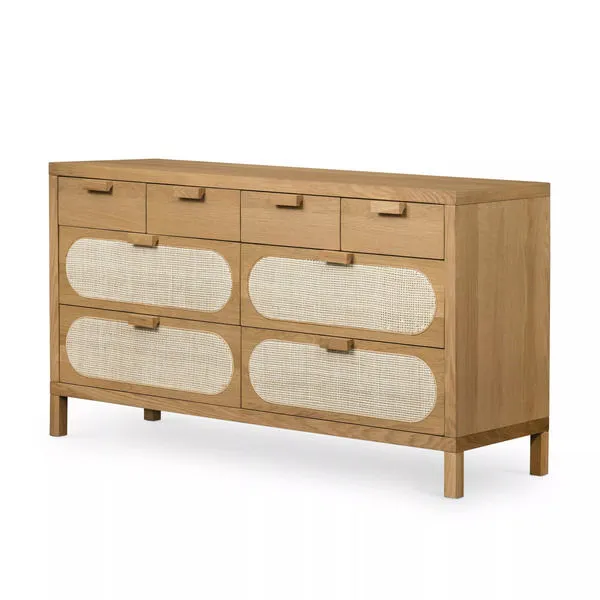 Product Image 2 for Allegra 8 Drawer Dresser Honey Oak from Four Hands