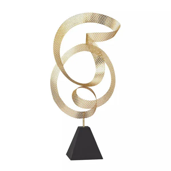 Product Image 1 for Golden Ribbon Metal Sculpture from Elk Home