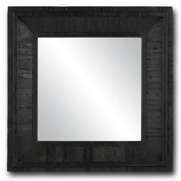 Product Image 1 for Kanor Black Square Mirror from Currey & Company