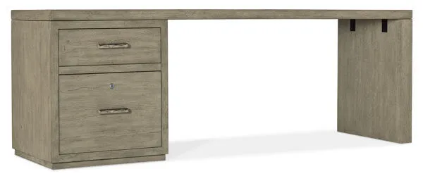 Product Image 1 for Linville Falls Oak Veneer 84" Desk with One File from Hooker Furniture