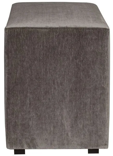 Lucca Modular Sectional Upholstered Table in Veto Smoke with plush velvet finish and rectangular shape