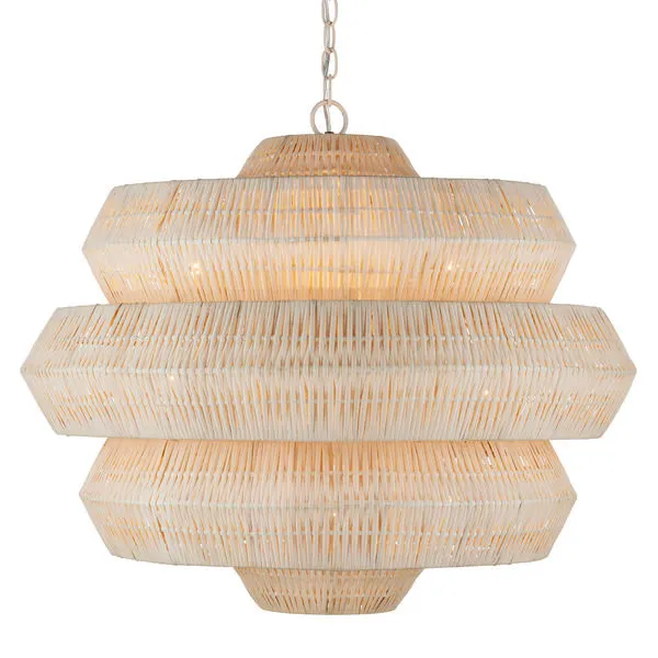 Product Image 1 for Antibes Medium White Chandelier from Currey & Company