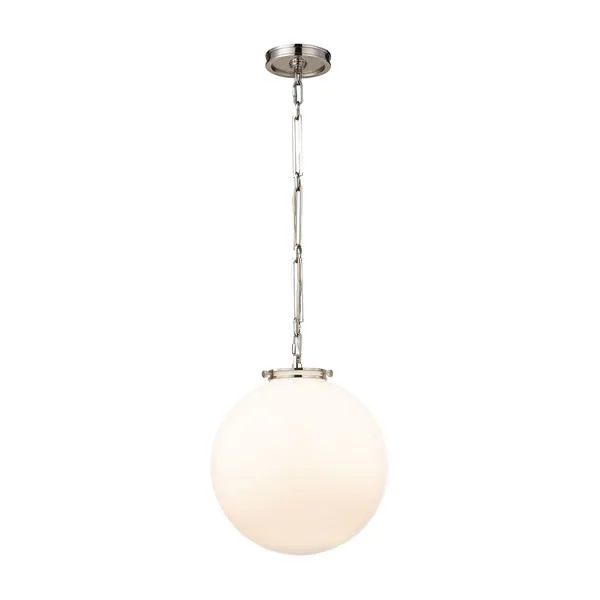 Product Image 1 for Gramercy 1 Light Pendant In Polished Nickel from Elk Lighting