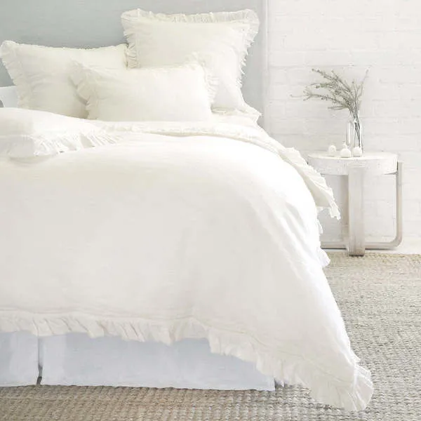 Product Image 1 for Mathilde Cream Linen Queen Duvet Cover from Pom Pom at Home