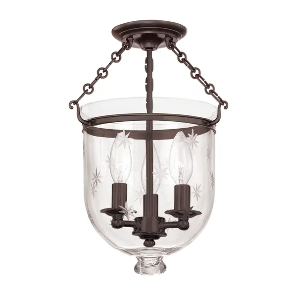 Product Image 1 for Hampton 3 Light Semi Flush from Hudson Valley