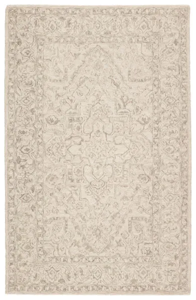 Product Image 3 for Lena Handmade Medallion Light Gray / Cream Area Rug from Jaipur 