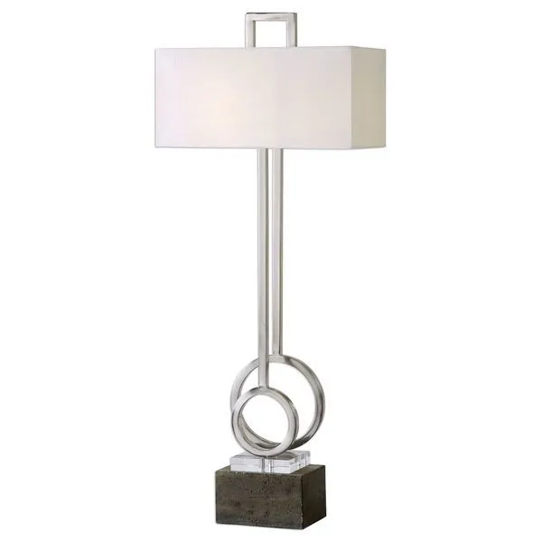 Product Image 2 for Uttermost Deshka Brushed Nickel Table Lamp from Uttermost