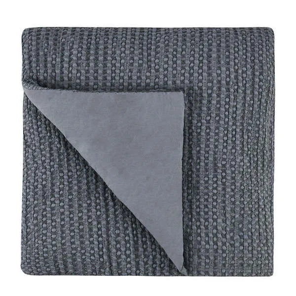 Product Image 2 for Colorman Cotton Linen Blend Fabric Marina Blue Quilt from Classic Home Furnishings