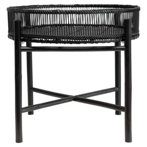 Product Image 3 for Black Bamboo Tray Table from Creative Co-Op
