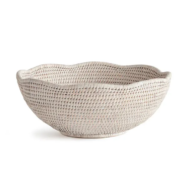 Product Image 1 for Burma Rattan Scalloped Edge Bowl from Napa Home And Garden