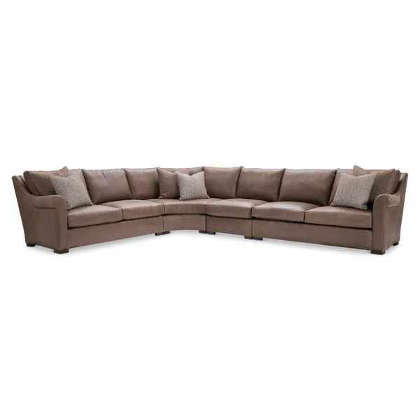 Product Image 1 for Keirnan 4-Piece Leather Sectional from Bernhardt Furniture