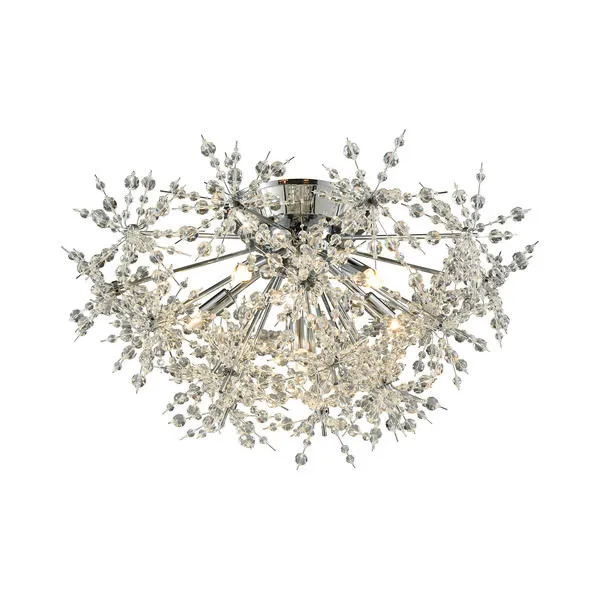 Product Image 1 for Snowburst 6 Light Semi Flush In Polished Chrome from Elk Lighting