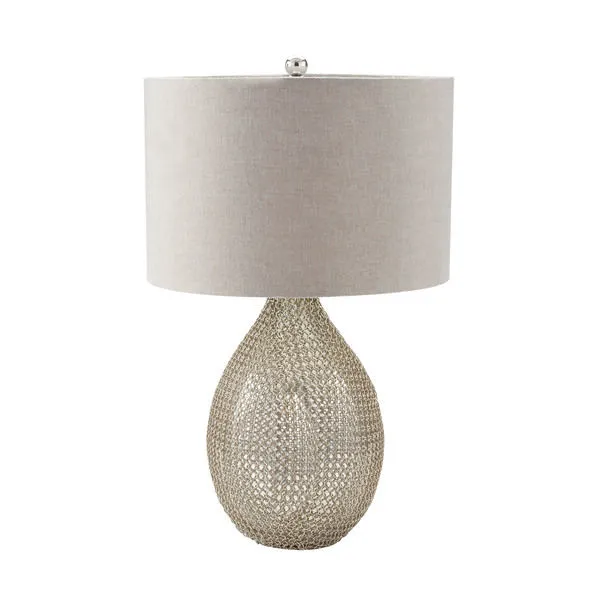 Product Image 1 for Chain Mail Raindrop Table Lamp In Silver Mercury from Elk Home