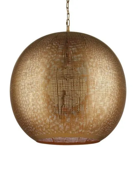 Product Image 1 for Buckram Orb Pendant from Currey & Company