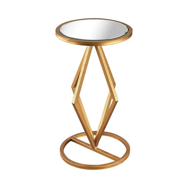 Product Image 1 for Vanguard Side Table In Gold Leaf And Clear Mirror from Elk Home