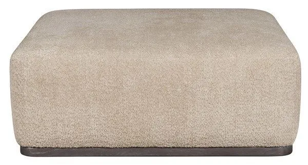 Nest Modular Sectional Square Bumper in Itilia Camel upholstery with clean square silhouette and dark wood base