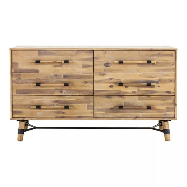 Product Image 1 for Hudson 6 Drawer Low Dresser from Moe's