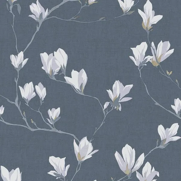 Product Image 1 for Laura Ashley Magnolia Grove Dusky Seaspray Wallpaper from Graham & Brown