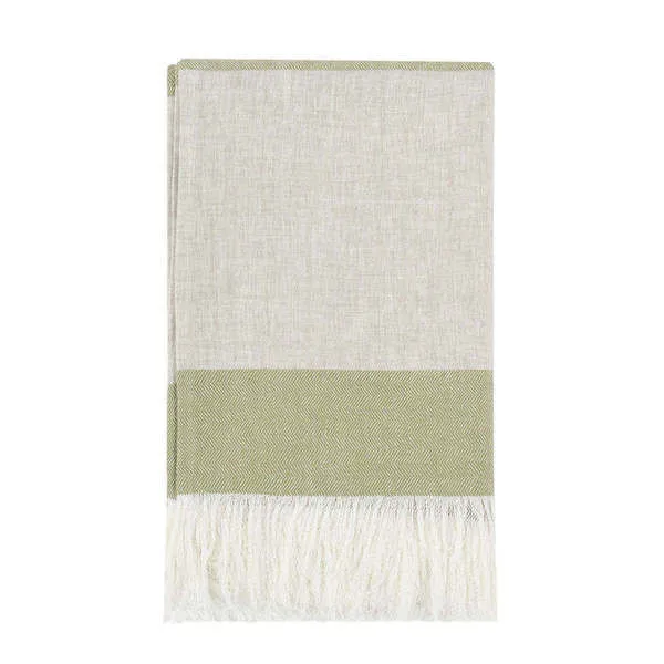 Product Image 1 for Talara 100% Belgian Linen Green Multicolor 50"x70" Throw Blanket Blanket from Classic Home Furnishings